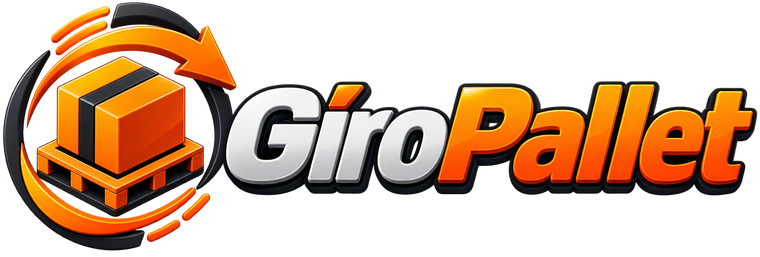 Logotipo GiroPallet, plataforma de controle de paletes e ativos retornáveis